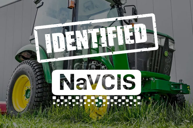 NaVCIS ASSIST IN IDENTIFYING A STOLEN JOHN DEERE