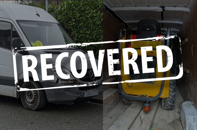 NCATT AND AUTOMATRICS RECOVERS STOLEN DUMPER AND SPRINTER
