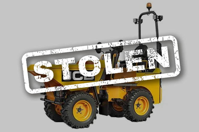 THEFT ALERT - STOLEN JCB 1-TONNE HI-TIP DUMPER