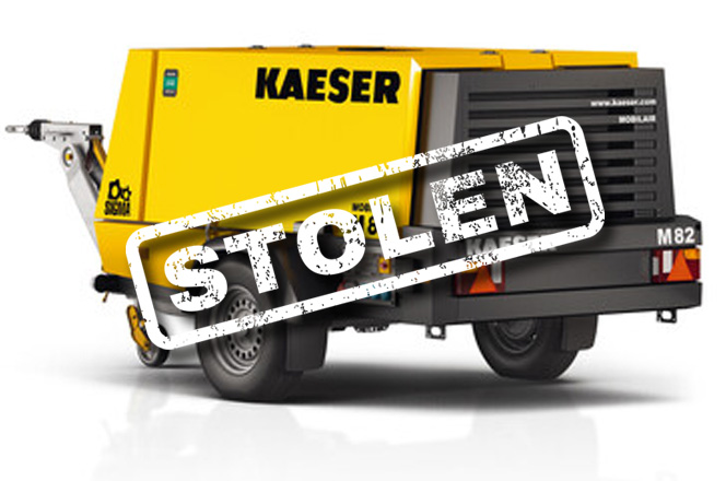 THEFT ALERT - STOLEN HPC KAESER M82 DIESEL COMPRESSOR