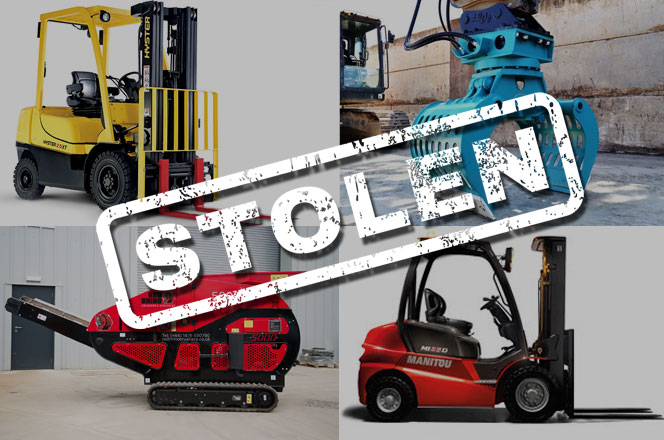 THEFT ALERT - STOLEN HIRED PLANT EQUIPMENT IN LONDON SOUTH EAST