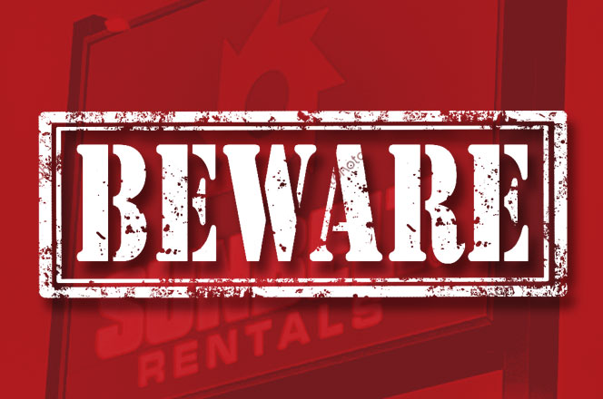 FRAUD - FALSE ORDERS - PEOPLE POSING AS SUNBELT RENTALS