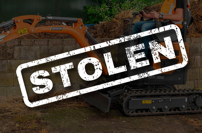 OVER THIRTY EXCAVATORS STOLEN FROM SITE NEAR BATH, SOMERSET