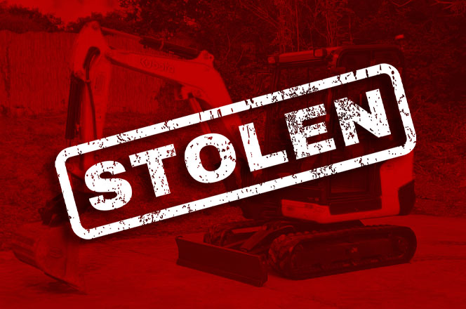 STOLEN KUBOTA EXCAVATOR, CAMBRIDGESHIRE