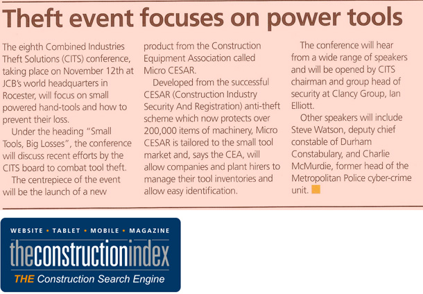 CONSTRUCTION INDEX ARTICLE ON CITS CONFERENCE