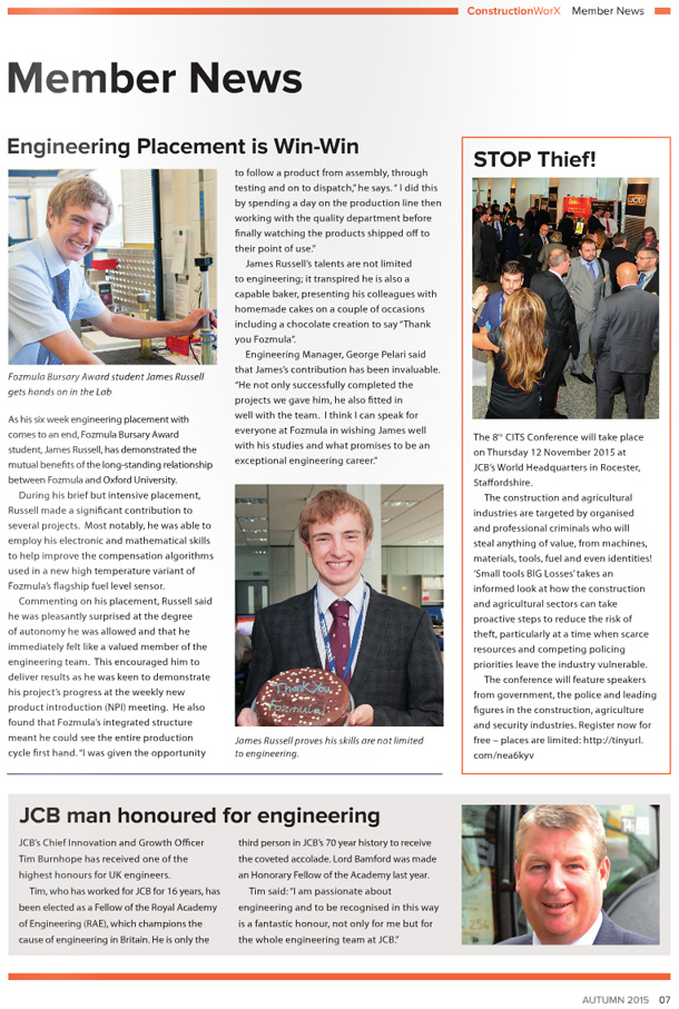 CONSTRUCTIONWORX MAGAZINE ARTICLE ON CITS CONFERENCE